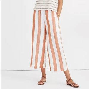 Madewell Wide Leg Crop Linen Pants